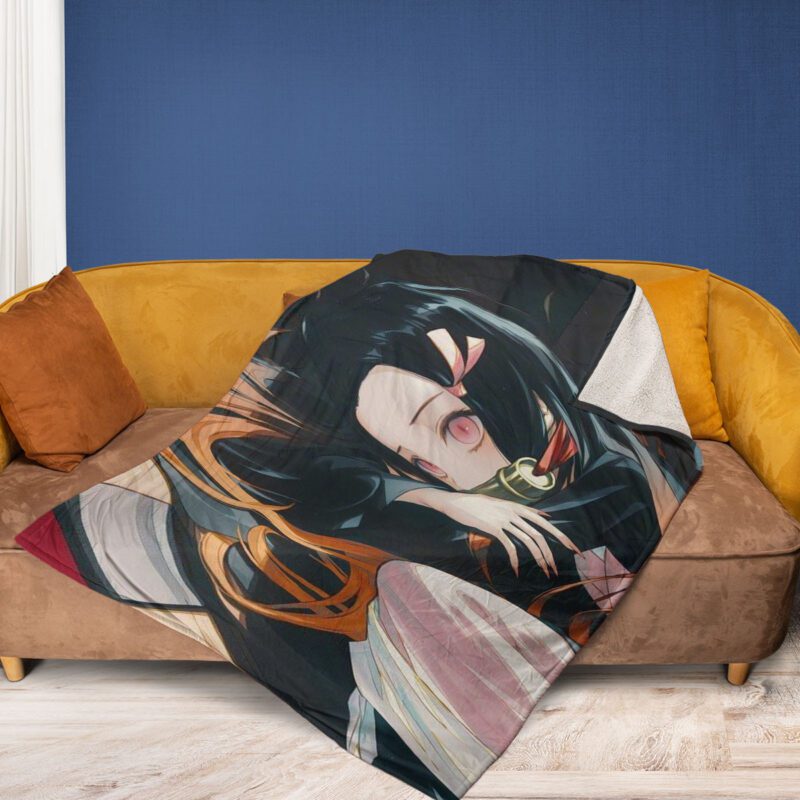 Nezuko Demon Slayer Anime Japan Fleece Blanket Gift For Fan