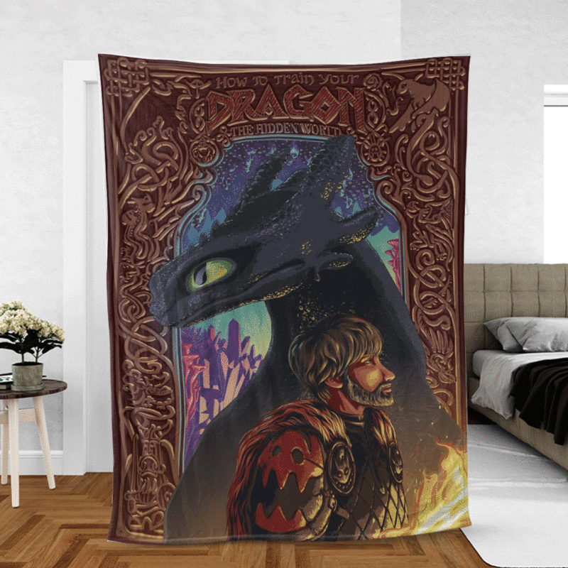 Night fury toothless How to Train Your Dragon Ver2 Gift Comfy Sofa Throw Blanket Gift