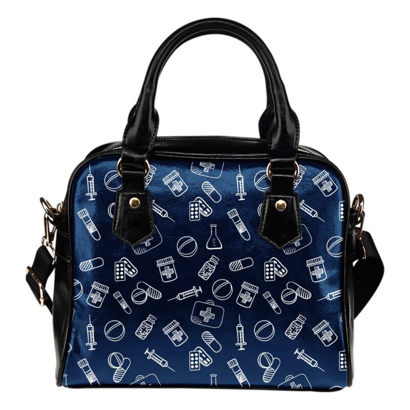 Nurse Navy Lady Leather Shoulder Hand Bag SB0077