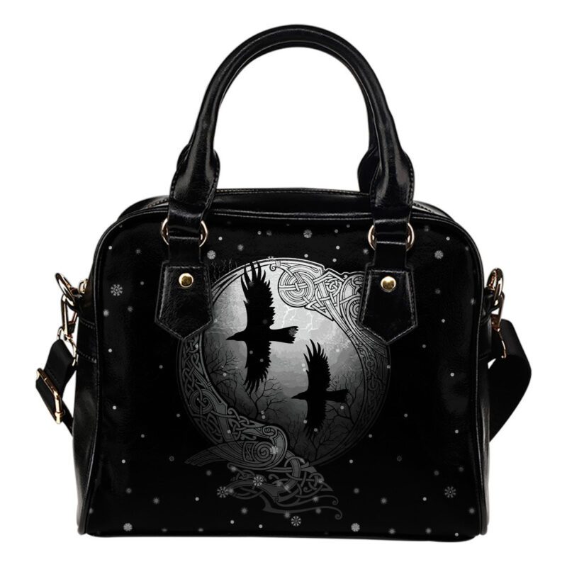 Odin's Ravens Lady Leather Shoulder Hand Bag SB0048