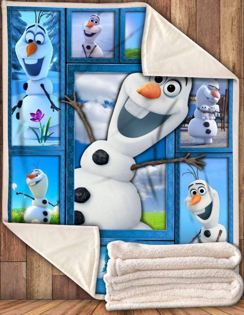 Olaf Snowman Elsa Anna Princess Frozen Blanket