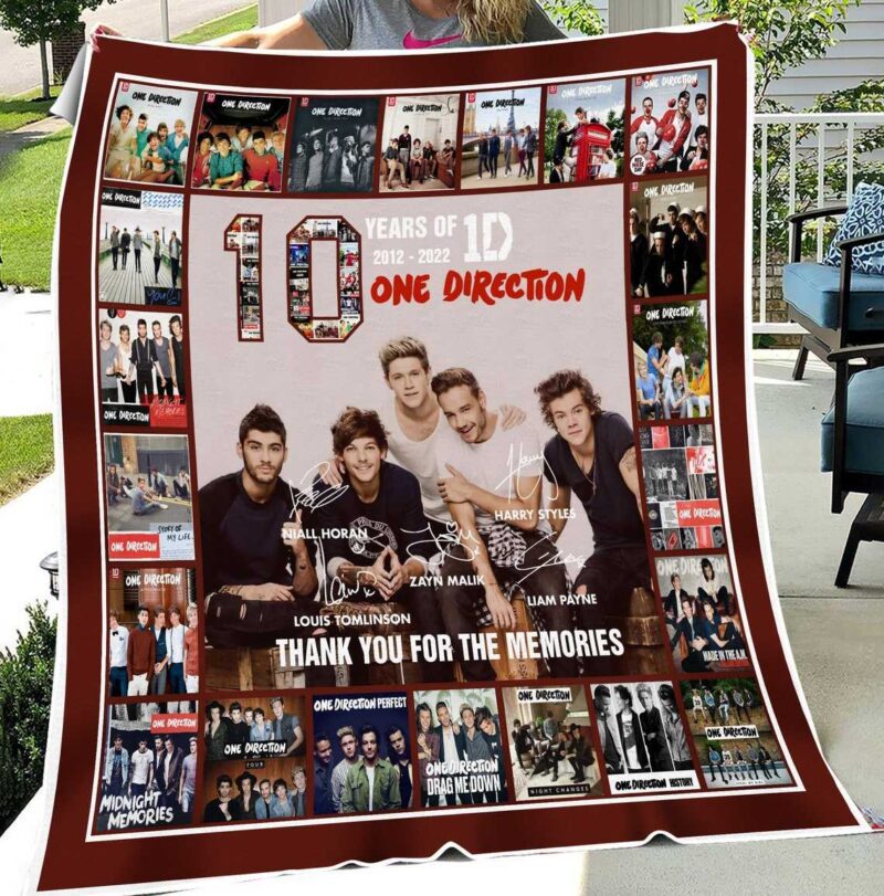 One Direction 10 Years Fleece Blanket