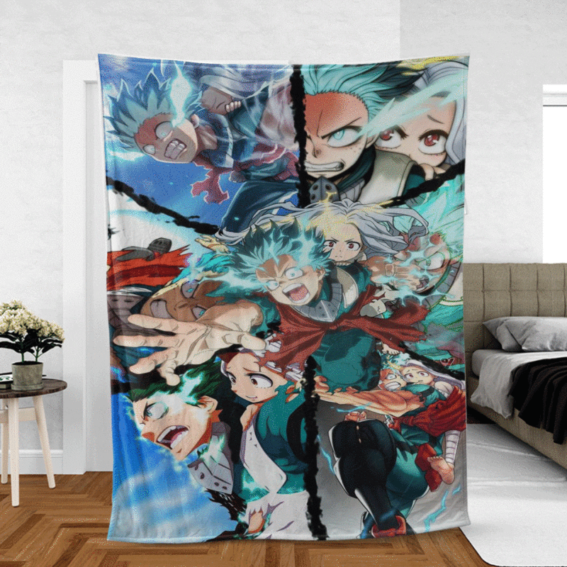 My Hero Academia Wiki Gift For Fan Comfy Sofa Throw Blanket Gift