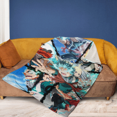 One For All Midoriya My Hero Academia Wiki Anime ChristmasMy Hero Academia Wiki Gift For Fan Comfy Sofa Throw Blanket Gift 2