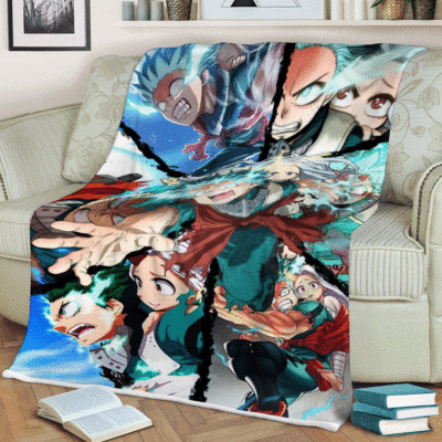 One For All Midoriya My Hero Academia Wiki Anime Christmas,My Hero Academia Wiki Gift For Fan Comfy Sofa Throw Blanket Gift