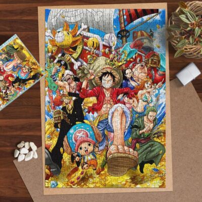 One Piece Anime Straw Hat Pirates Team Jigsaw Puzzle Game