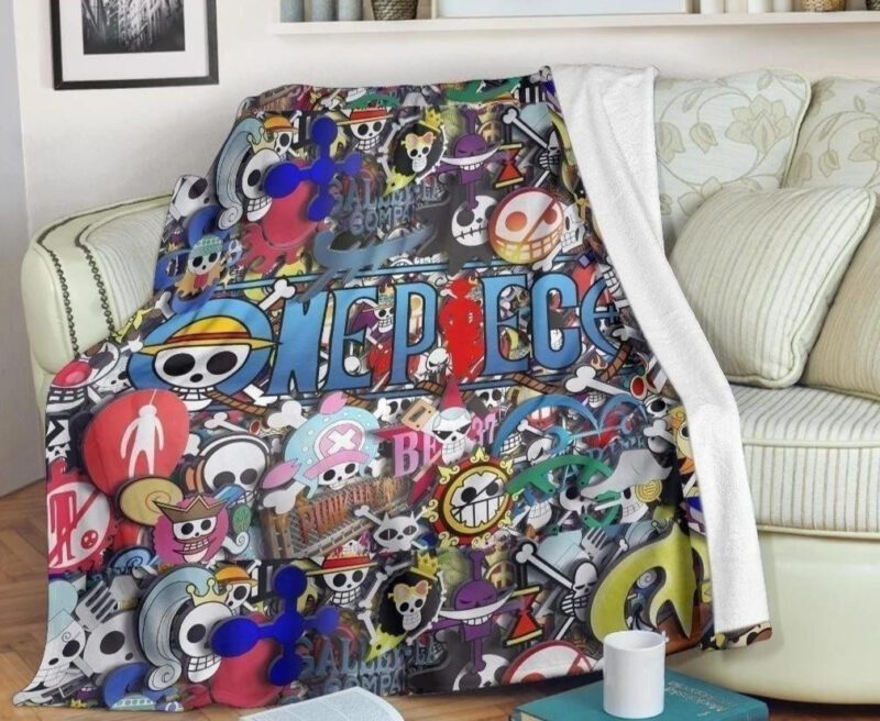 One Piece Jolly Rogers Blanket Custom For Anime Home Decoration
