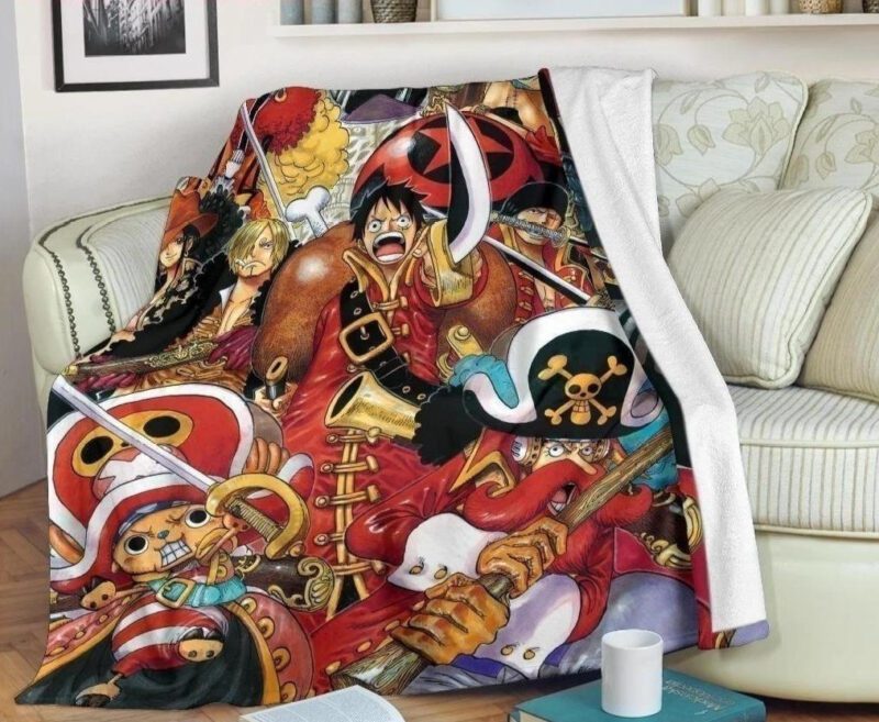 One Piece Straw Hat Pirates Blanket Custom Anime Home Decoration