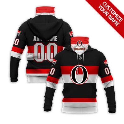 Ottawa Senators Nhl Ice Hockey Team Logo Home Jersey Style Custom Number Name For Senators Fans Gaiter Hoodie GH0649