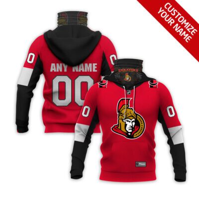 Ottawa Senators Nhl Ice Hockey Team Logo Red Jersey Style Custom Number Name For Senators Fans Gaiter Hoodie GH0343