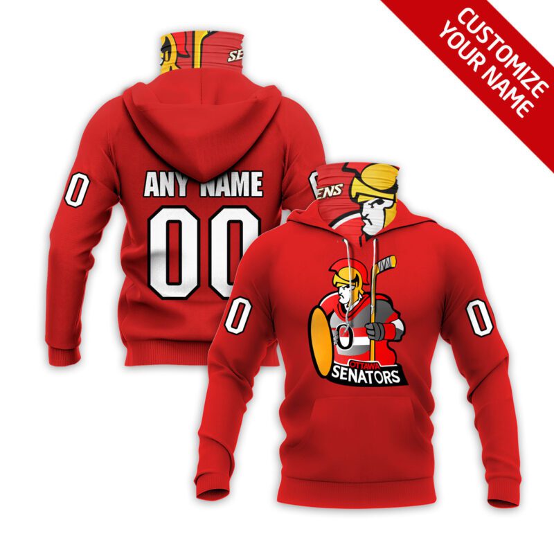 Ottawa Senators Nhl Ice Hockey Team Logo Red Jersey Style Custom Number Name For Senators Fans Gaiter Hoodie GH0557