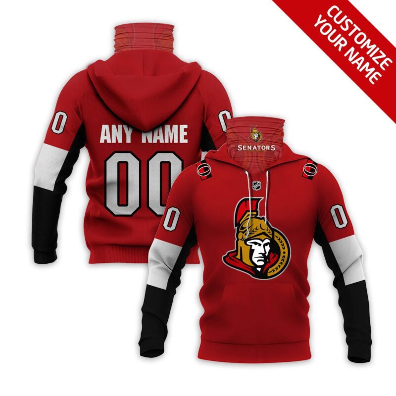 Ottawa Senators Nhl Ice Hockey Team Logo Red Jersey Style Custom Number Name For Senators Fans Gaiter Hoodie GH0579