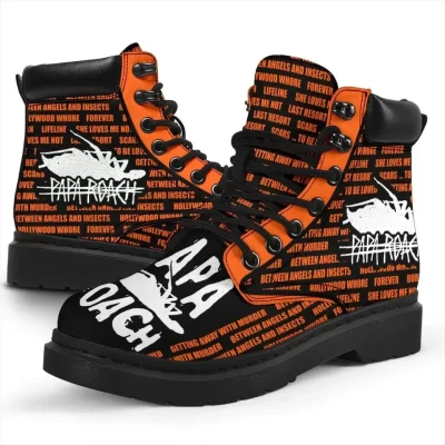 Papa Roach Boots Shoes Amazing For Rock Fan, Working Boots Leather Boots Timber Motorcycle Boots 2 Papa Roach Boots Shoes Amazing For Rock Fan Working Boots Leather Boots Timber Motorcycle Boots 2