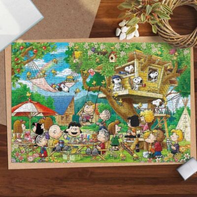 Party Tree House Snoopy Charlie Brown The Peanuts Cartoon Gifts Lover Jigsaw Puzzle Game,Snoopy The Peanuts Fan Gift,Snoopy The Peanuts Lover Gift