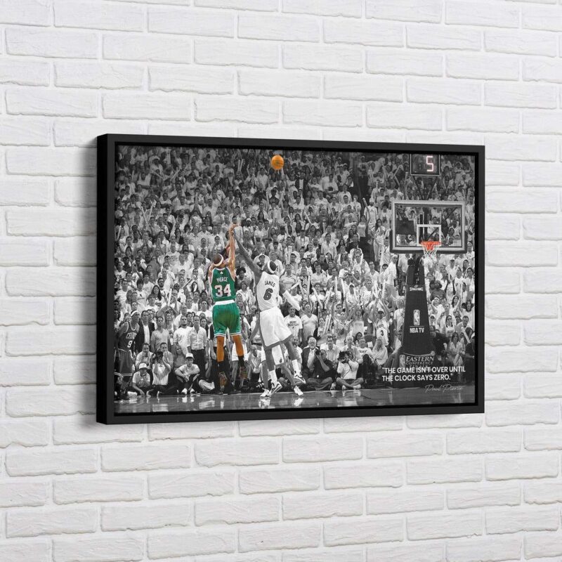 Paul Pierce Clutch Shot Over James Art Canvas