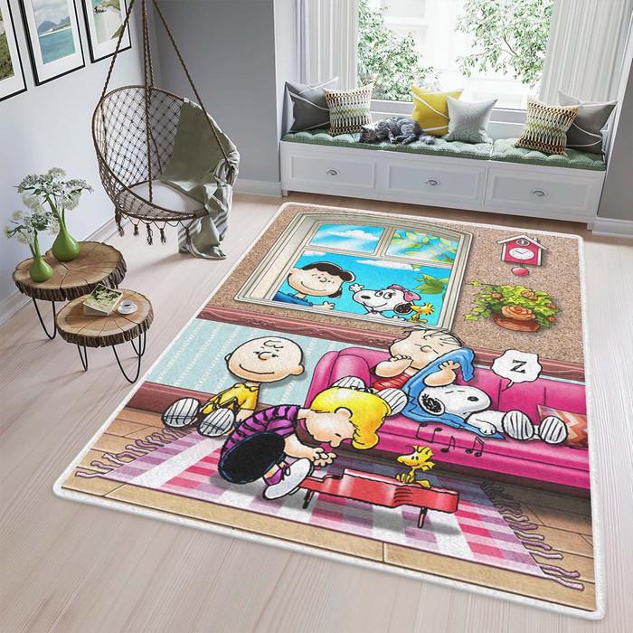 Peanuts Snoopy And Friends Enjoy The Life Rug, Christmas Gifts, Snoopy ...