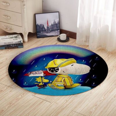 Peanuts Snoopy Cute Lover Christmas Gift Round Rug Living Room And Bed Room Rug Gift Us Decor