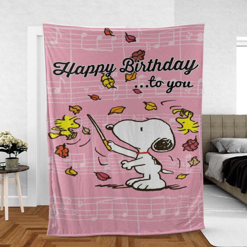 Peanuts Snoopy Birthday Gift Comfy Sofa Throw Blanket Gift