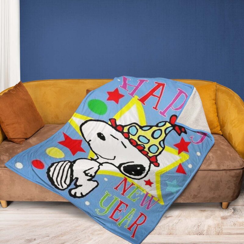 Peanuts Snoopy Happy New Year Blanket 2