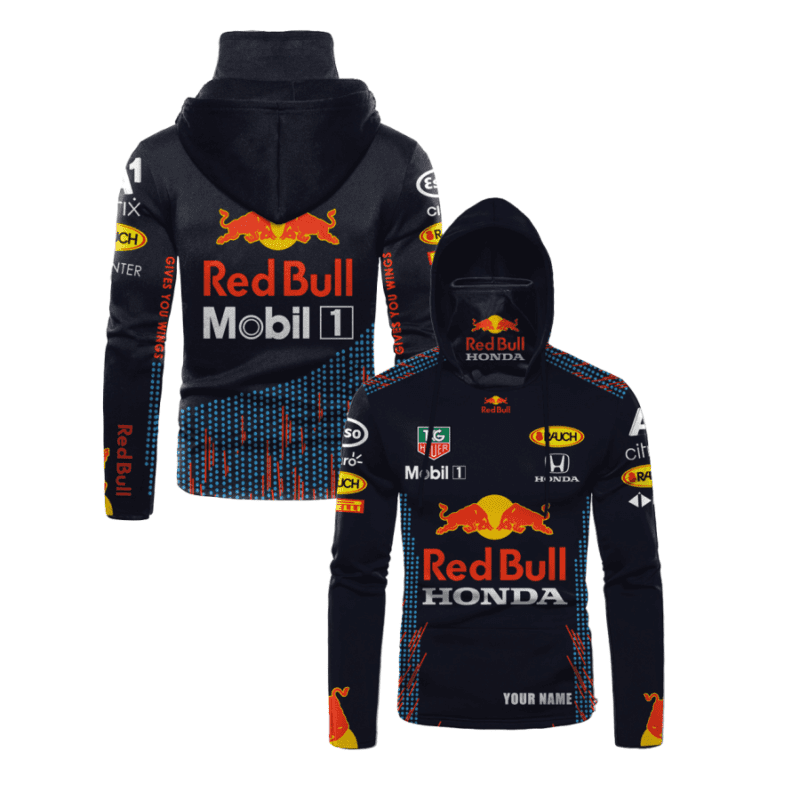 Personalized Red Bull Honda Racing Mobil1 Gaiter Hoodie 749