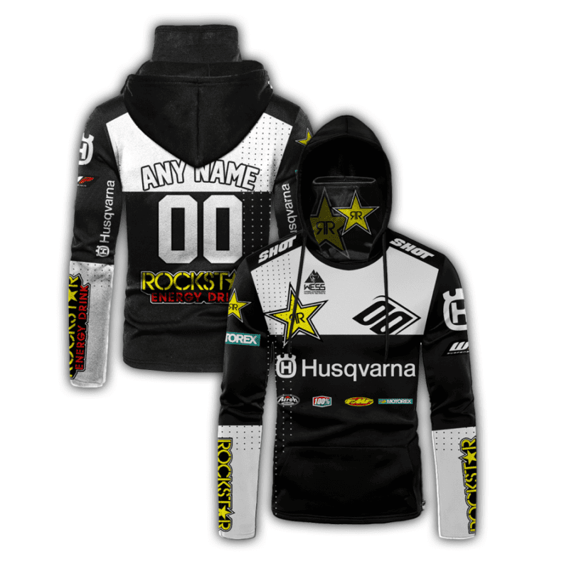 Personalized Rockstar Energy Husqvarna Factory Racing Team Gaiter Hoodie 733