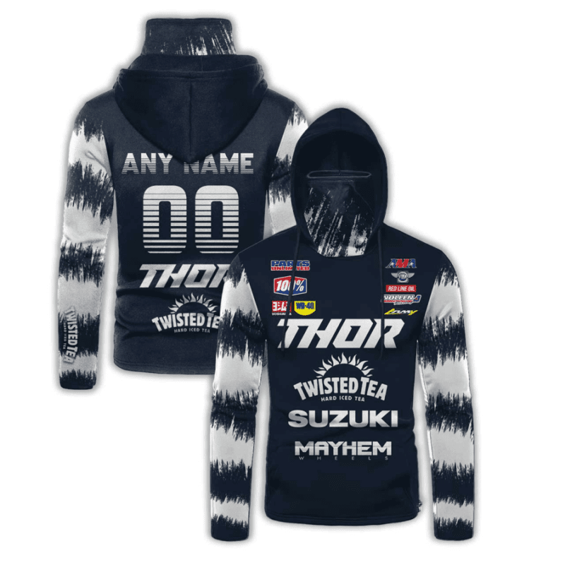 Personalized Thor Motogp Racing Twisted Tea Suzuki Gaiter Hoodie 743