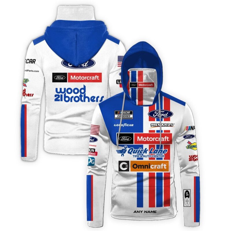 Personalized Wood Brothers Racing Ford Motorcraft Gaiter Hoodie 778