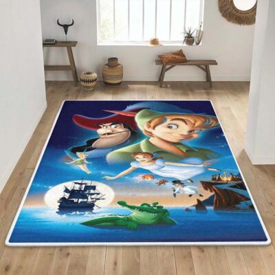 Peter Pan and James Hook Rug Floor Decor