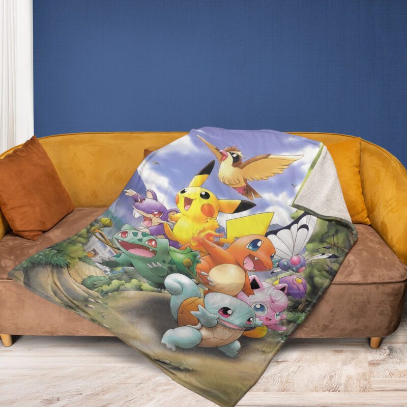 Pokemon Anime Comfy Sofa Throw Blanket Gift