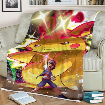 Pikachu Satoshi Pokemon Gift, Pikachu Satoshi Pokemon Gift For Fan Comfy Sofa Throw Blanket Gift