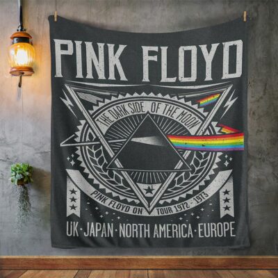 Pink Floyd Blanket Gift For Fan Pink Floyd Music Band The Dark Side Of The Moon Pink Floyd On Tour 1972 1973 Blanket 2