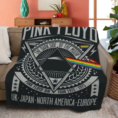 Pink Floyd Blanket Gift For Fan Pink Floyd Music Band The Dark Side Of The Moon Pink Floyd On Tour 1972 1973 Blanket 3