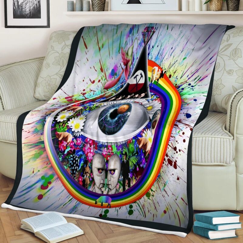 Pink Floyd Collage of Their Posters Comfy Sofa Throw Blanket Gift