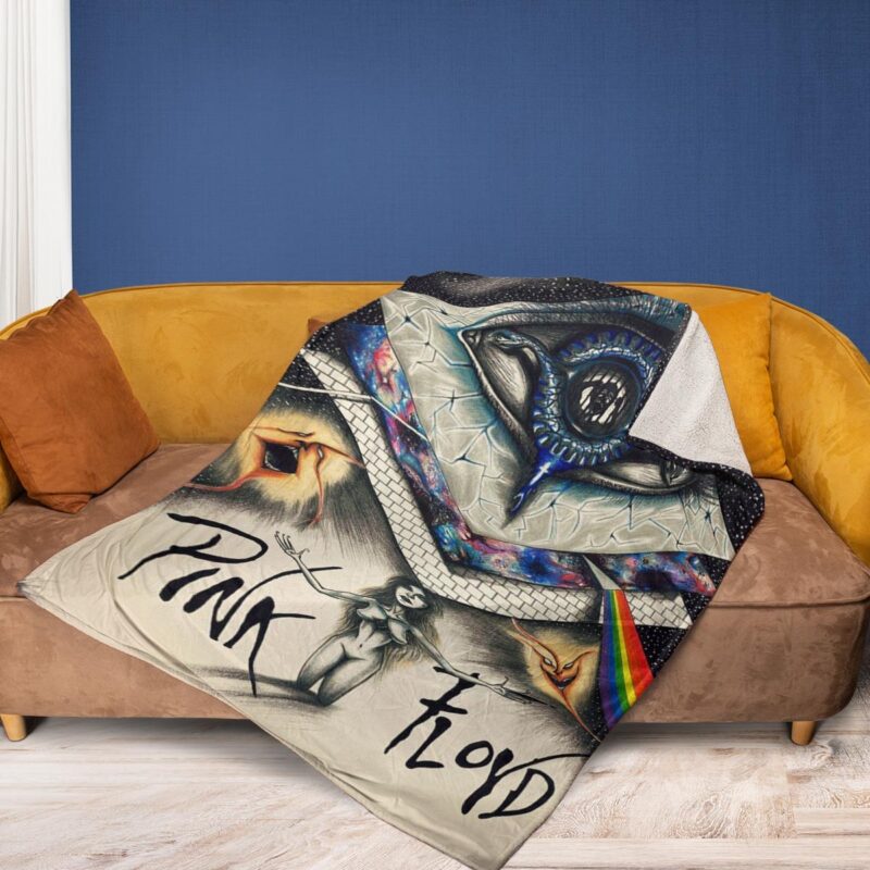 A Pink Floyd Tribute Comfy Sofa Throw Blanket Gift