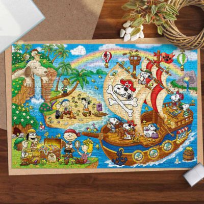 Pirate Snoopy Charlie Brown The Peanuts Cartoon Gifts Lover Jigsaw Puzzle Game,Snoopy The Peanuts Fan Gift,Snoopy The Peanuts Lover Gift