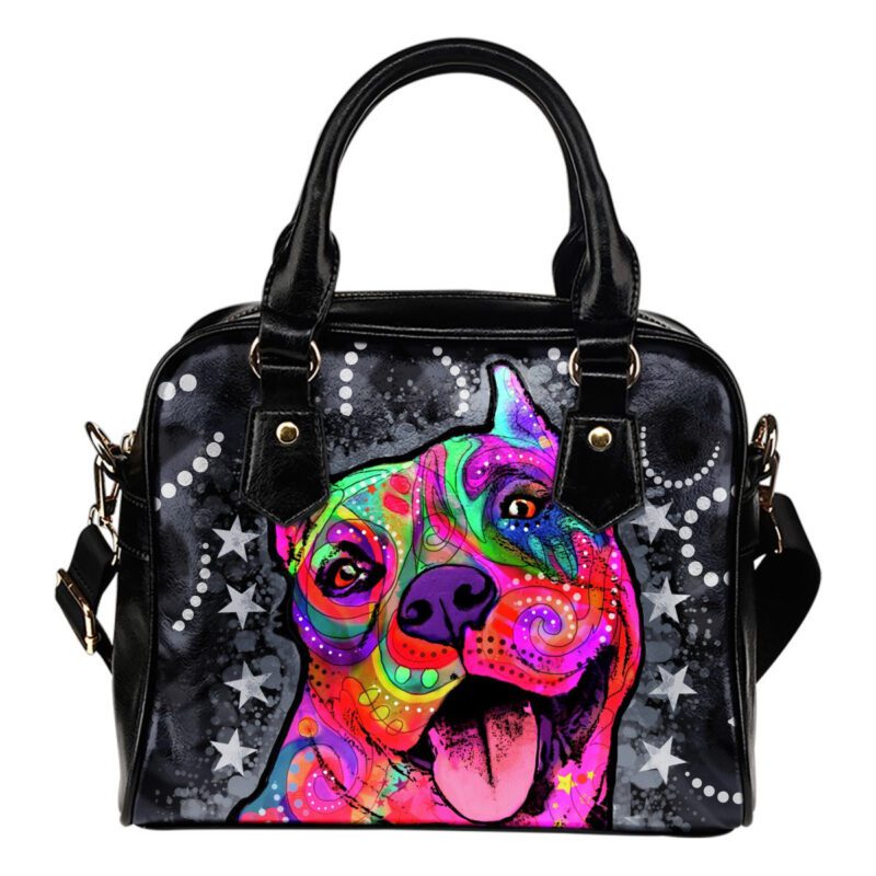 Pit Bull Colorful Lady Leather Shoulder Hand Bag SB0063