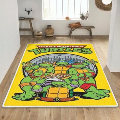 Pizza Teenage Mutant Ninja Turtles Movies 123 Christmas Gift For lover Area Rug Living Room,Ninja Turtles Rug Floor Decor 1 Ninja Turtles Rug Floor Decor