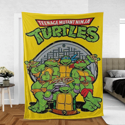 Pizza Teenage Mutant Ninja Turtles Movies Christmas Gift,Ninja Turtles Gift For Fan Comfy Sofa Throw Blanket Gift 1 Ninja Turtles Gift For Fan Comfy Sofa Throw Blanket Gift