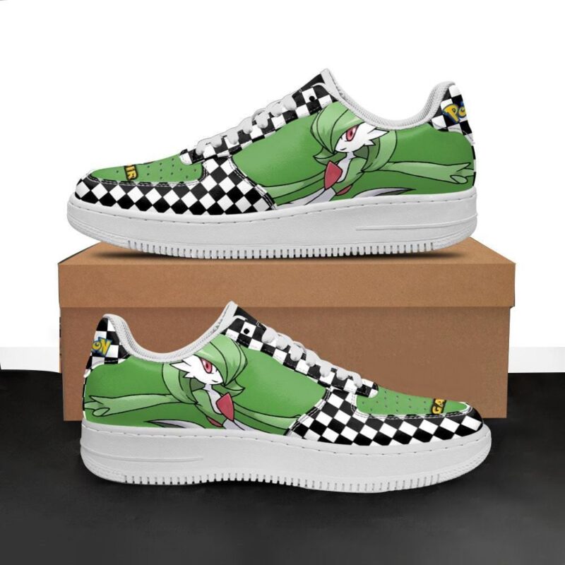 Poke Gardevoir Sneakers Checkerboard Custom Pokemon Shoes Air Force 1 Sneakers