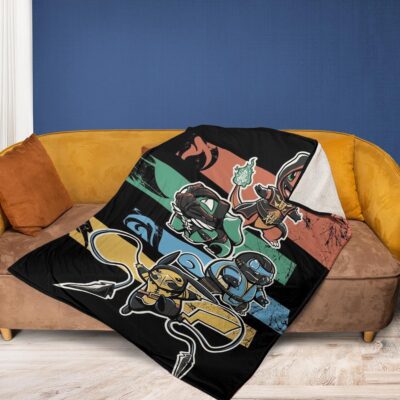 Pokemon And Mortal Kompat Pokemon And Mortal Kompat Gift For Fan Comfy Sofa Throw Blanket Gift 2
