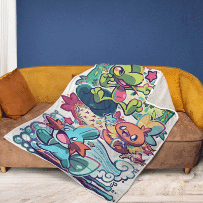 Pokemon Go Eevee Evolution Games Christmas Gifts Lover Pokemon Gift For Fan Comfy Sofa Throw Blanket Gift 2