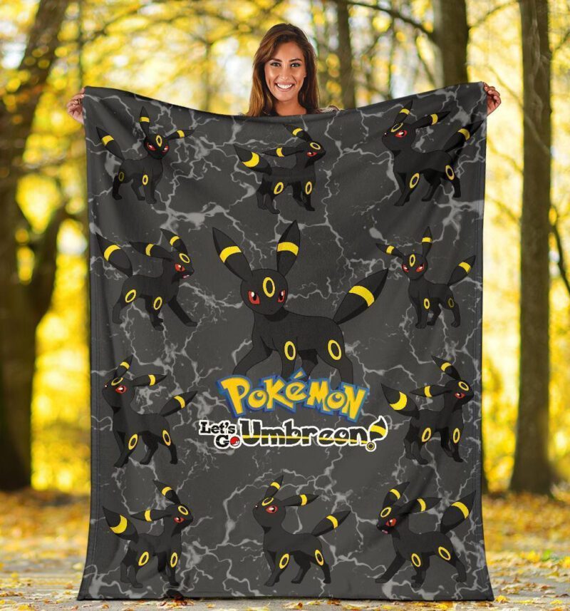 Pokemon Let's Go Umbreon Fleece Blanket Fan Gift Idea