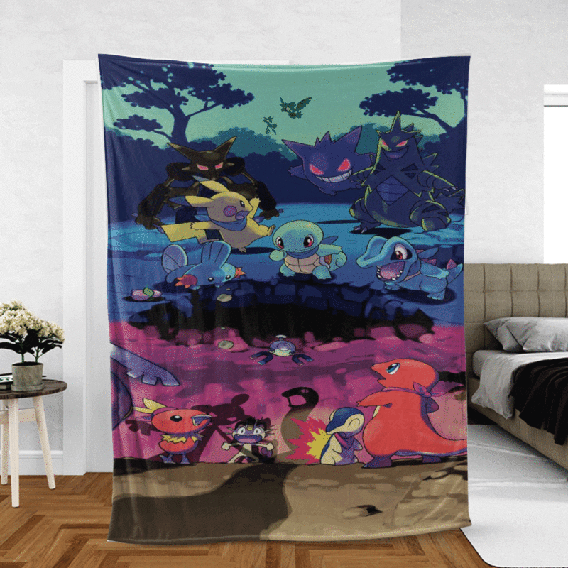 Pokemon Gift For Fan Comfy Sofa Throw Blanket Gift