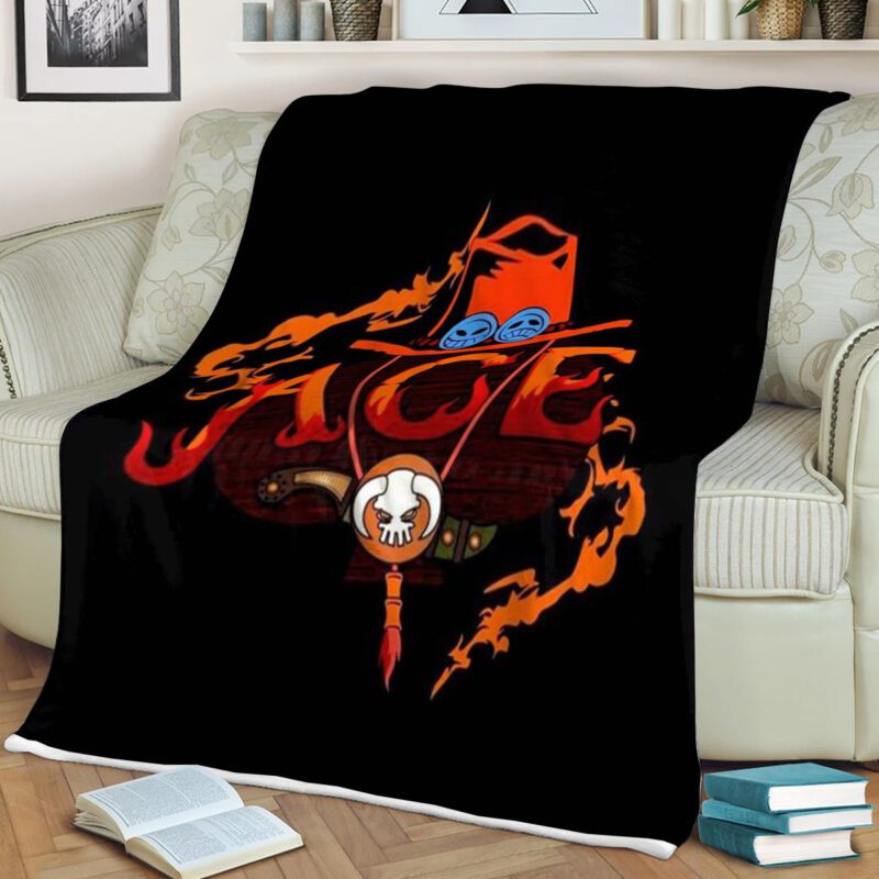 Portgas D. Ace One Piece Anime Comfy Sofa Throw Blanket Gift