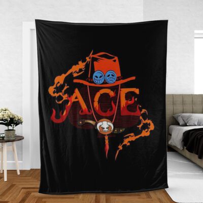 Portgas D. Ace Fire Fist Fan Gift, Portgas D. Ace One Piece Anime Comfy Sofa Throw Blanket Gift