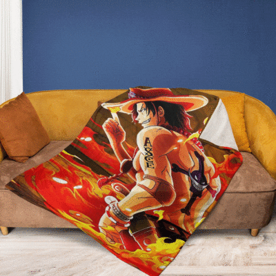 Portgas D. Ace Tattoo manga One Piece Christmas GiftMonkey D. Luffy Gift For Fan Comfy Sofa Throw Blanket Gift 2