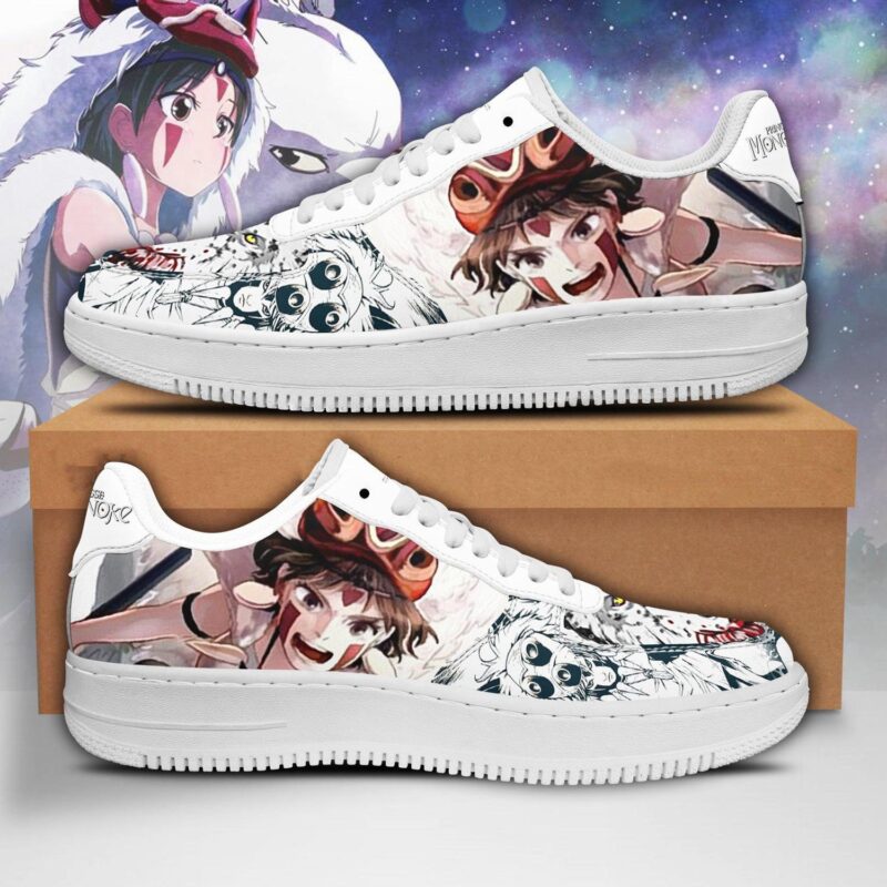 Princess Mononoke Sneakers Anime Shoes Costume Air Force 1 Sneakers