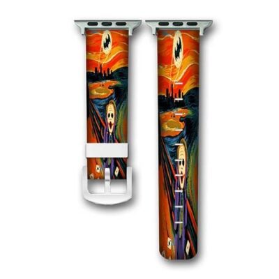 Psychedelic Trippy Joker Scream Custom Apple Watch Band Genuine Wrist Band Replacement