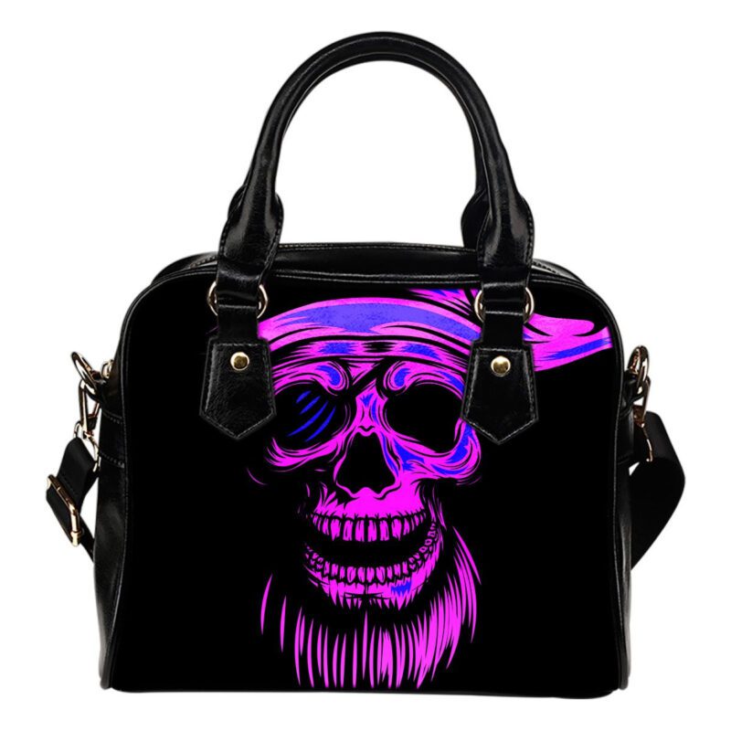 Purple Skull Lady Leather Shoulder Hand Bag SB0080