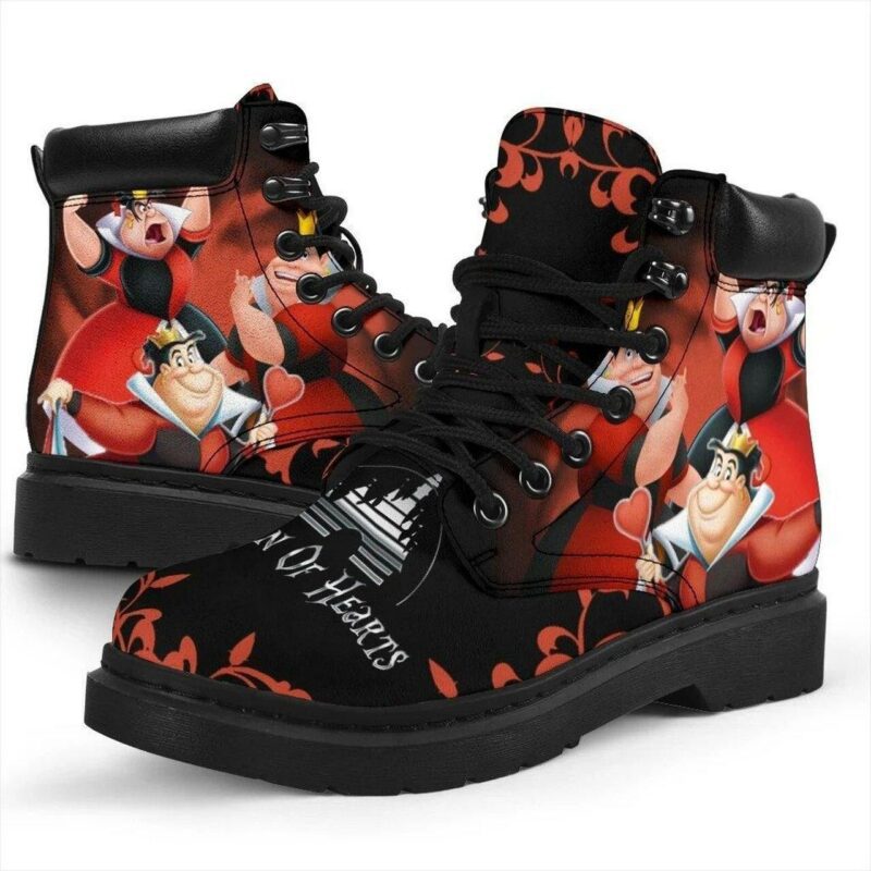 Queen Of Hearts Disney Villains Charac A888 Boots For Lover Working Boots Leather Boots Timber Motorcycle Boots